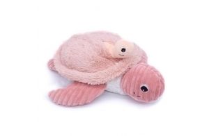 LES DÉGLINGOS - Peluche Sauvenou la Tortue Maman et Son bébé - Doudou Original - Doudou idéal dès la Naissance - Idée Cadeau Naissance - Peluche Toute Douce - Rose 73501