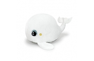 Pabobo - Veilleuse - Baleine Shakies - Peluche - Doudou - Enfant & Bébé - Lumière douce - Portable - Secouer pour allumer - Minuteur - Lavable - Piles incluses - Dès la naissance 0+ - Blanc