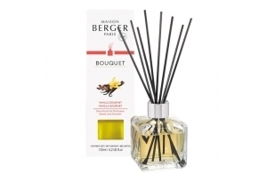 Maison Berger - Bouquet Parfumé Vanille Gourmet - Diffuseur Parfum Maison + 8 Bâtonnets - Diffusion Longue Durée, Douce et Continue - 125ml