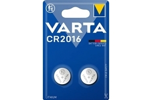 VARTA Piles Bouton CR2016, lot de 2, Lithium Coin, 3V, emballage sécurisé pour les enfants, pour petits appareils électroniques - clés de voiture, télécommandes, balances
