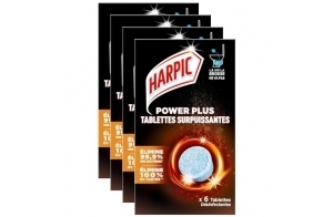 HARPIC Lot de 4 x 6 Tablettes Power Plus Désinfectantes