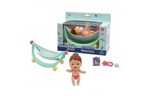 Cicciobello Amicicci, Bébé avec Berceau Relax Time, Idéal pour la Sieste, 1 Amicicci Fille et des Accessoires, Jouet pour Enfants dès 3 Ans, GIOCHI PREZIOSI, CC033