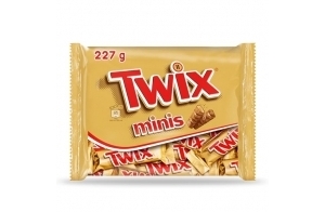 TWIX - Minis barres chocolat au lait, caramel et biscuits - 10 minis barres - 227g