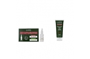 LUXÉOL - Chute De Cheveux Réactionnelle 2 En 1 - Stress & Fatigue - Programme Cheveux 1 Mois - 14 Fioles De 7ml & Shampooing Antichute - Volume & Brillance - Diminue La Chute De Cheveux - 200ml