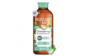 Naturé Moi - Shampooing Extra Doux - Soin des Cheveux poue le Normaux - Sans Sulfate - Amande Douce Bio - Douceur et Brillance - 95% d'Origine Naturelle - 250 ml - Fabriqué en France