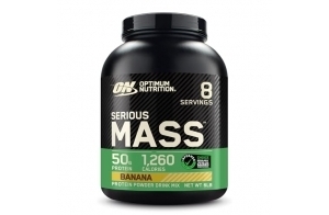Optimum Nutrition Serious Mass Gainer en Poudre, Goût Banane, 2.73kg, 8 Doses