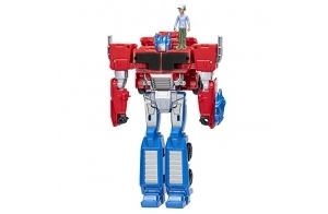 Transformers EarthSpark, Figurine Spin Changer Optimus Prime de 20 cm avec Figurine Robby Malto de 5 cm, dès 6 Ans