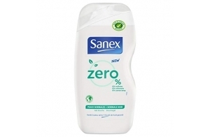 SANEX - Gel Douche Sans Savon Zéro% (0%) Peaux Normales - Sans Colorants - Formule respectueuse de la peau et contribuant au respect de l'environnement - 500 ml