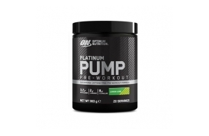 Optimum Nutrition ON Platinum PUMP, complément alimentaire pré-workout intense et sans caféine avec Fruitflow, Beta-Alanine, L-Arginine, L-Citrulline, saveur Citron - Citron vert, 20 portions, 380 g