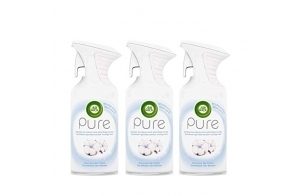 Airwick Désodorisant Maison Aérosol Pure Douceur de Coton 250 ml - Lot de 3 Désodorisant