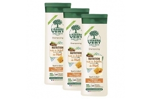 L'arbre vert Shampooing Nutrition pour Cheveux Secs/Abîmés 250 ml - Lot de 3