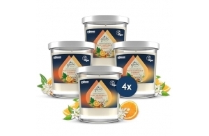 Glade Aromatherapy Bougie Infusées Huiles Essentielles - Nouvelle Formule Sans Huile De Palme - Pure Happiness Orange & Néroli - 4 Bougies