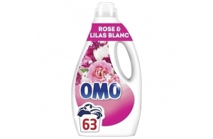 Omo Lessive Liquide Rose Lilas Blanc 2,646L - 63 Lavages