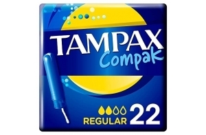 Tampax Compak Regular Tampons, 22 Pièces