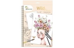 Avenue Mandarine GY163C - Un carnet à spirale Wild 36 pages imprimées A4 250g, Wild 8