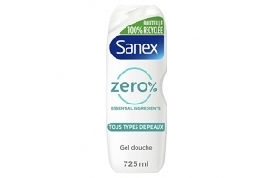 SANEX - Gel douche Hydratant Zéro % - Tous Types de Peau - Gel Douche - 725 ml