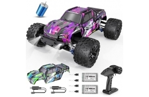 HAIBOXING Brushless Voiture Télécommandée Tout Terrain 1:18 4WD RC Voiture 48KM/H Voiture RC à Grande Vitesse 2,4 GHz Monster Truck avec 2 Batterie 40min+ pour RC Buggy de Jouet pour Adultes et Enfant