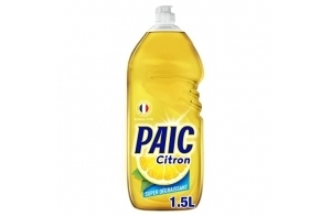 PAIC - Liquide Vaisselle Paic Citron Super Dégraissant - Nettoie - Dégraisse - Élimine les mauvaises odeurs - 1.5L