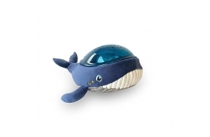 Pabobo x Kid Sleep Musical and Luminous Night Light - Children and Baby - Whale Shaped Plush - Water Projector - Nomad - Lamp - Ceiling - Aqua Dream - Bleu