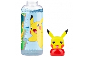 Pokémon Gourde Enfant en Plastique 560ml Bouteille avec Tête Pikachu en 3D pour Sport École