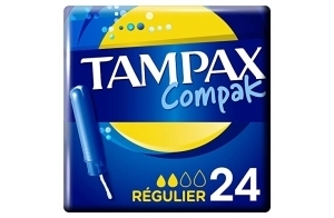 Tampax Compak - 24 Tampons Avec Applicateur, Régulier, Flux Légers à Moyens - Sans Parfum et Sans Colorant, Testé sous Controle Gynécologique, Protection Et Confort Pendant Vos Règles