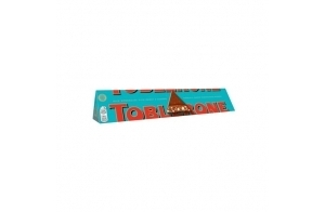 TOBLERONE - Barre Toblerone au Chocolat au Lait aux Amandes Salées Caramélisées avec Nougat au Miel et aux Amandes - Chocolat de Noël - Cadeau de Noël - Barre de 100g