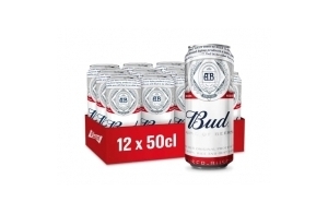 Bud Bière Pack 12 Canettes 50cl, 500 milliliters