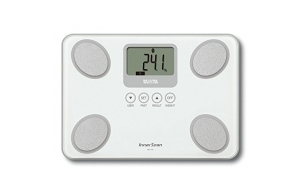 TANITA BC-731 Moniteur de Composition Corporelle Compact en Verre à Innerscan Écran LCD Facile à Lire 10 Mesures Blanc