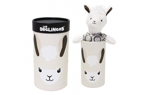 LES DÉGLINGOS - Grand Simply - Muchachos le Lama en Boite - Peluche Ultra Douce - Idée Cadeau - Utilisable dès la Naissance - 33cm