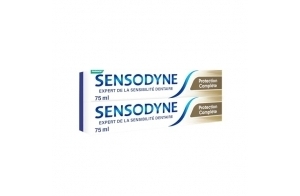 Sensodyne Dentifrice Protection Complète, Pour les Dents Sensibles, Action Sensibilité 24h, Lot de 2x75ml