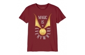 Harry Potter « Magic is Evertwhere » BOHAPOMTS160 T-Shirt Garçon, Burgundy, Taille 6 Ans