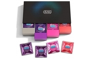 Durex FUN EXPLOSION - 40 Préservatifs - Ultra Fins - Extra Lubrifiés - Texturés - Boîte Design