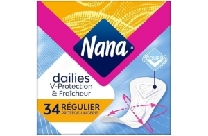 Nana Dailies Fraîcheur & Protection - Protège-slips ultra absorbant, standard, 34 pièces