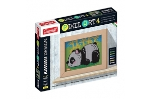 Quercetti - 0797 Pixel Art 4 Kawaii Design Panda, Jeu de mosaïques
