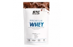 STC NUTRITION - Premium Whey - 80% de protéines natives de lactosérum - Croissance, maintien et réparation musculaires - Digestion facile - 30 Shakers - Doypack 750g