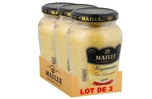 Maille Mayonnaise Nature Fins Gourmets Bocal 320 g - Lot de 3