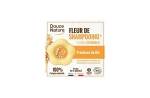 Douce Nature Fleur de shampooing solide cheveux normaux sans sulfates Bio - 85 g