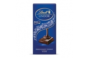 Lindt - Tablette LINDOR - Chocolat Noir - Cœur Fondant, 150g