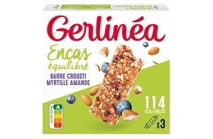 Gerlinéa - Croüsti Amandes Myrtilles - Barre de Céréales pour un Encas Équilibré 93 g (3x31 g) - 218097