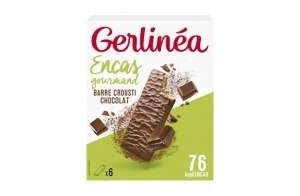 Gerlinéa - Crousti Chocolat - Gaufrette Croustillante pour un Encas Gourmand - Sans Gluten -102g (6 croustis de 17g)