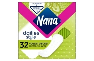 Nana Dailies Style Protège-Lingerie Voile Si Discret - Protège-Slip Ultra Fin et Respirant pour Tous Types de Lingerie - 32 Protège-Slips en Pochette Individuelle