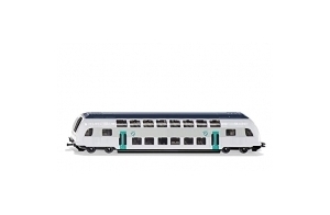 siku 1791001, Train à deux étages RATP France, 1:87, métal/plastique, turquoise/blanc, compatible avec d'autres jouets siku