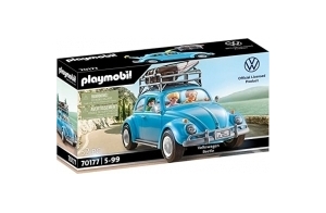 Playmobil 70177 Volkswagen Coccinelle - Volkswagen - avec Trois Personnages et l'automobile - Voiture légendaire VW Version 1963 avec sa galerie de Toit et Son Look indémodable - Dès 5 Ans