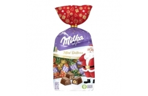 MILKA - Mini Délices - Assortiment de Chocolats de Noël - 3 Goûts : Cacao, Amande, Noisette - Chocolat à Offrir - Idée Cadeau de Noël - 320g