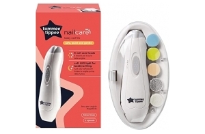 Tommee Tippee Lime à Ongles Électrique pour bébé, Coupe-Ongles à Piles pour Enfant en Bas Âge avec Éclairage LED et Six Têtes de Limage pour Bébé et Adulte 423772