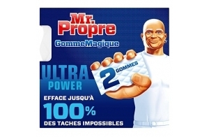 Mr. Propre Ultra Power Gomme Magique, Élimine Les Taches Tenaces De Crayon, De Graisse De Cuisine, Saleté Des Jantes 2X