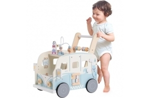 ROBOTIME Trotteur en bois pour garçons et filles, trotteur d'activité pour bébé avec look océan plage, cadeau pour nourrissons et tout-petits, pour 10 à 36 mois