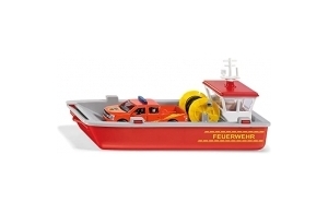 siku 2117, Bateau de Pompiers, 1:50, Métal/Plastique, Rouge/Jaune, Pick-Up Ford F150 et Feuille d'Autocollants