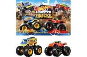 Hot Wheels Véhicules Monster Truck Duos De Démolition FYJ64 - Modèle aléatoire