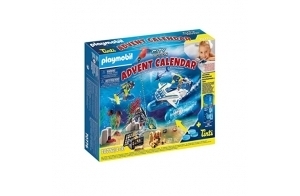 Playmobil 70776 Cal Avent Jeu de Bain Policiers Mission Aquatique- City Action- La Magie de Noël- Noel Calendrier de l'avent
